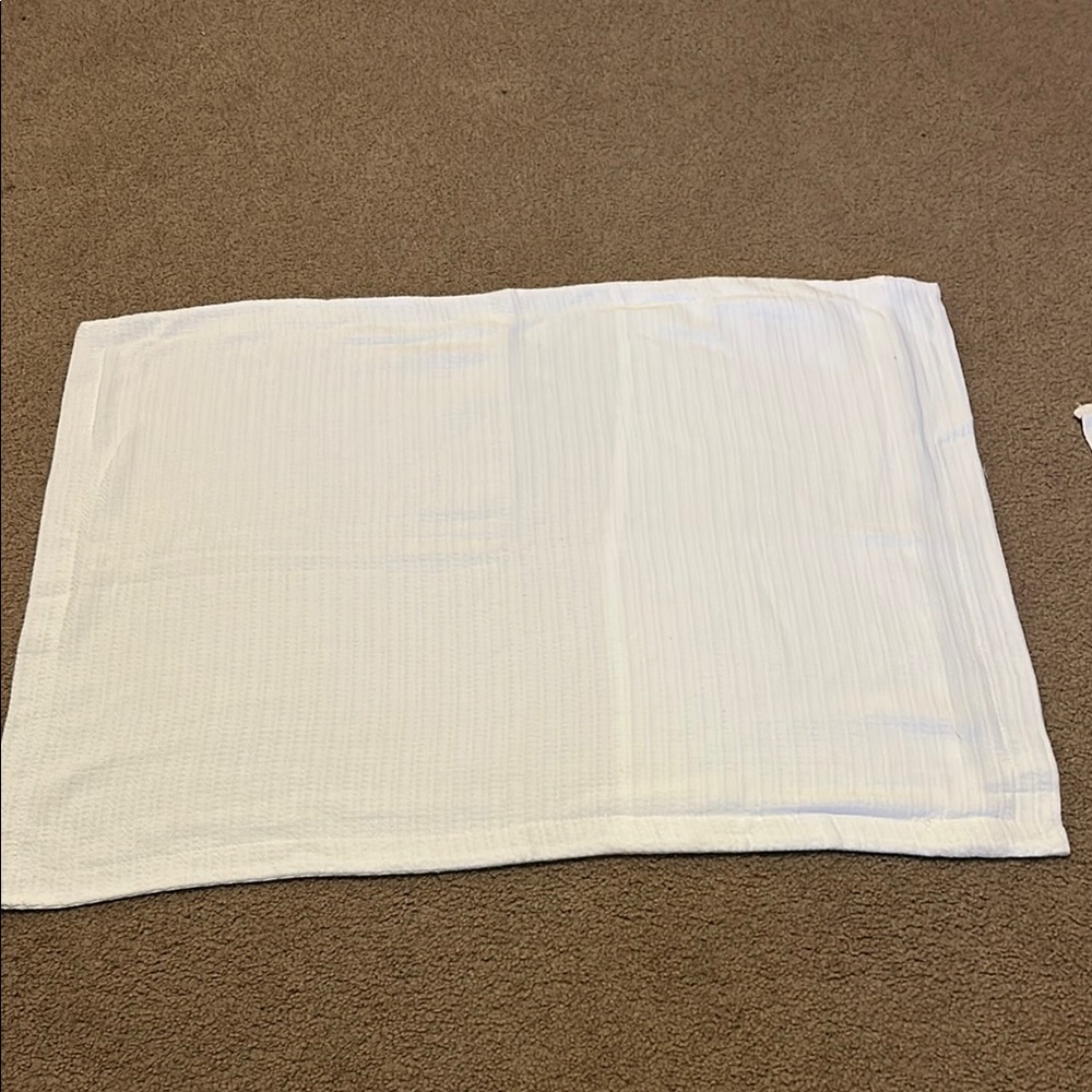 DOCOFIL White Textured Euro Pillow Shams Set of 2 made in Portugal Cotton